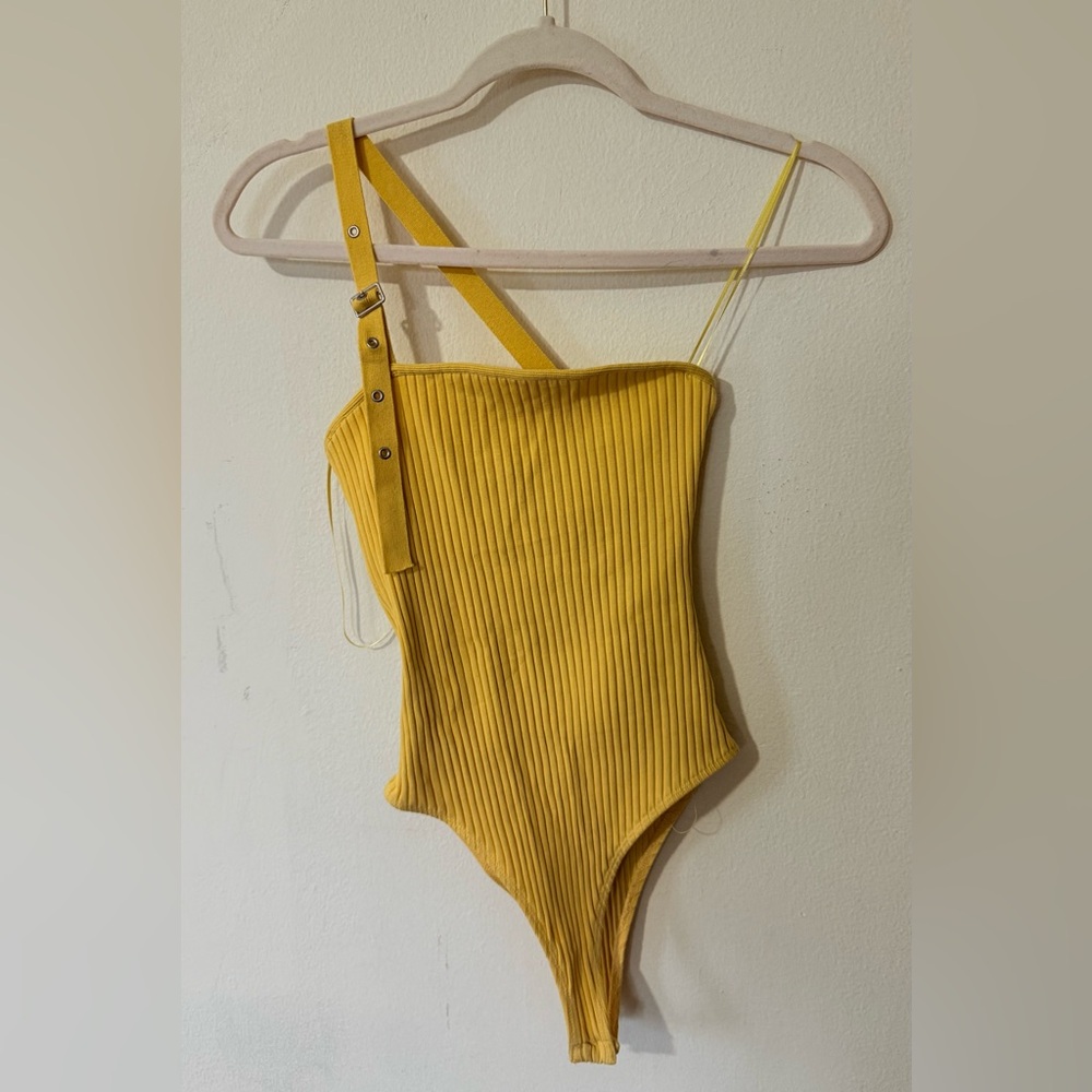 Zara Sunny Yellow Ribbed Top